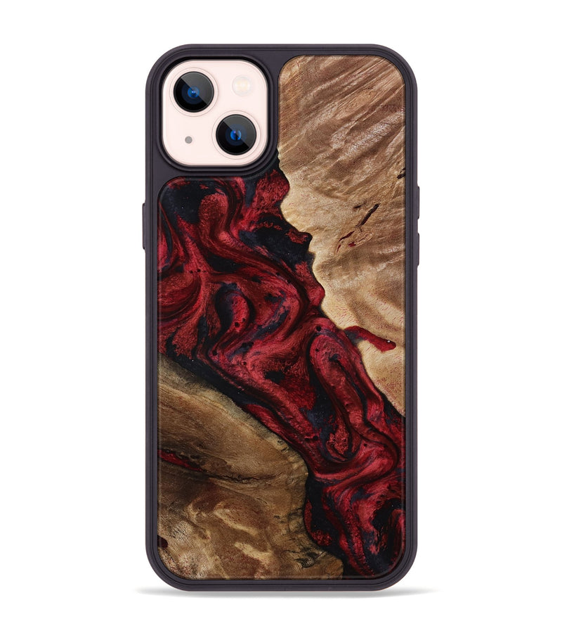 iPhone 14 Plus Wood Phone Case - Dortha (Red, 800010)