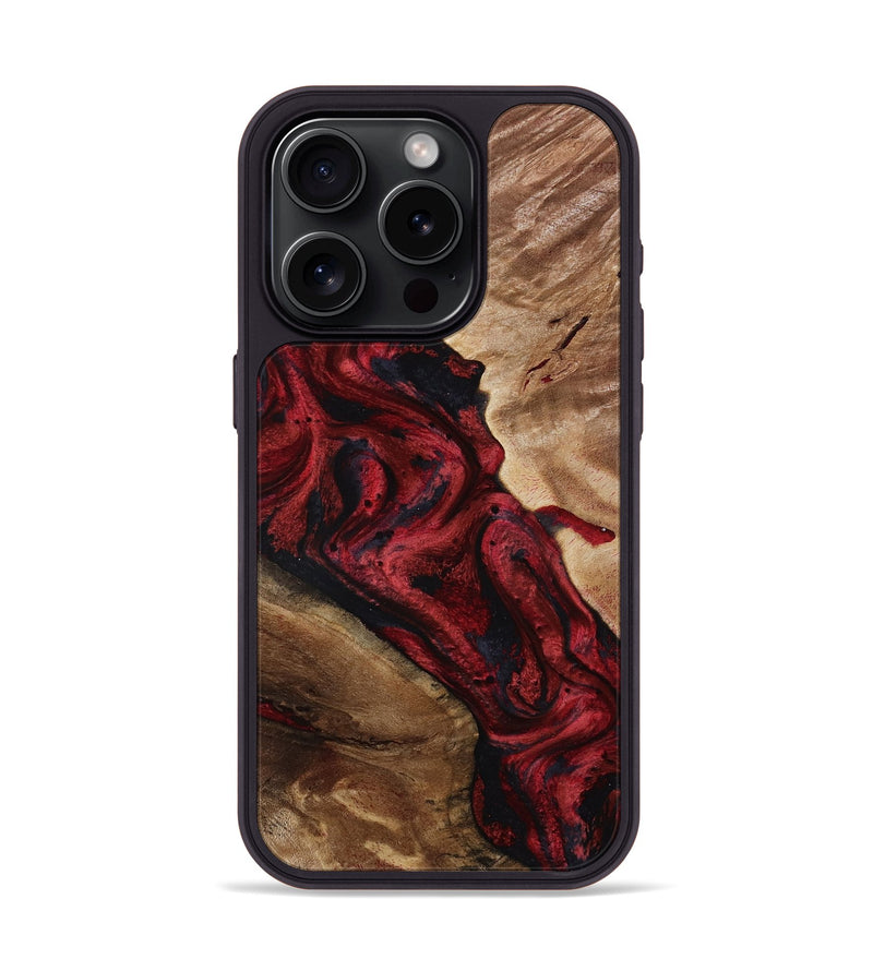 iPhone 15 Pro Wood Phone Case - Dortha (Red, 800010)
