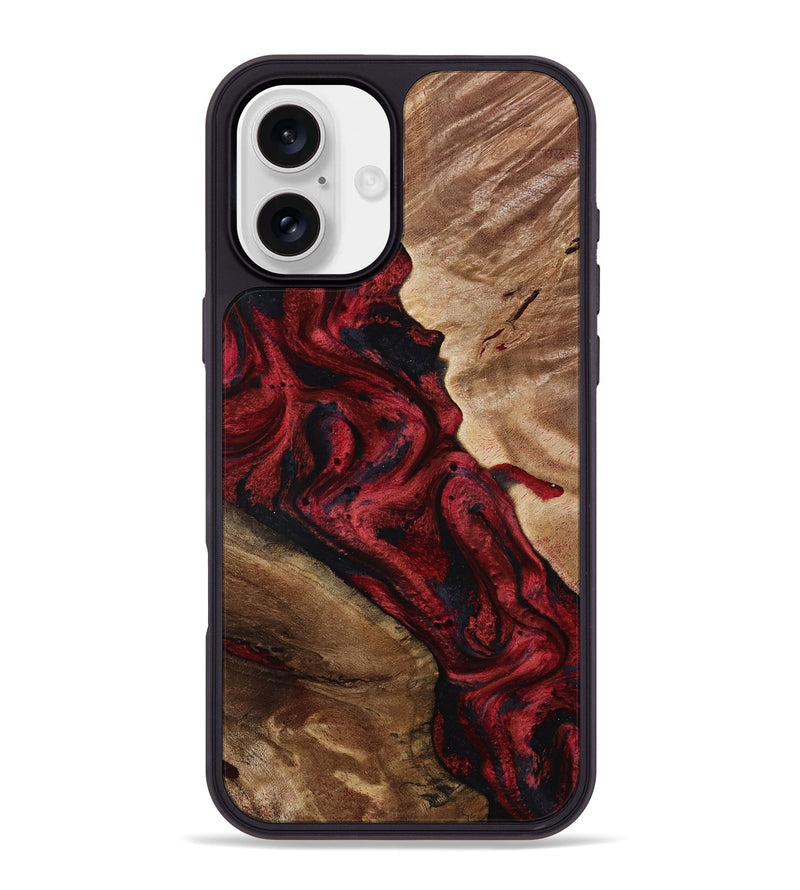 iPhone 16 Plus Wood Phone Case - Dortha (Red, 800010)