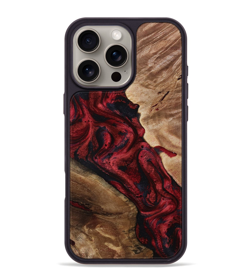 iPhone 16 Pro Max Wood Phone Case - Dortha (Red, 800010)