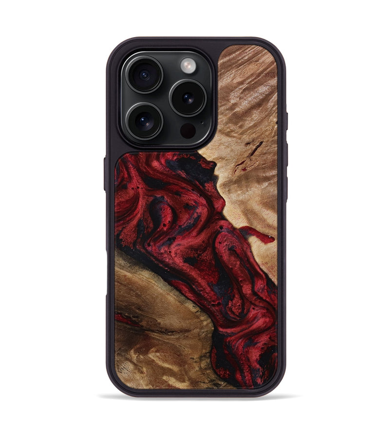iPhone 16 Pro Wood Phone Case - Dortha (Red, 800010)