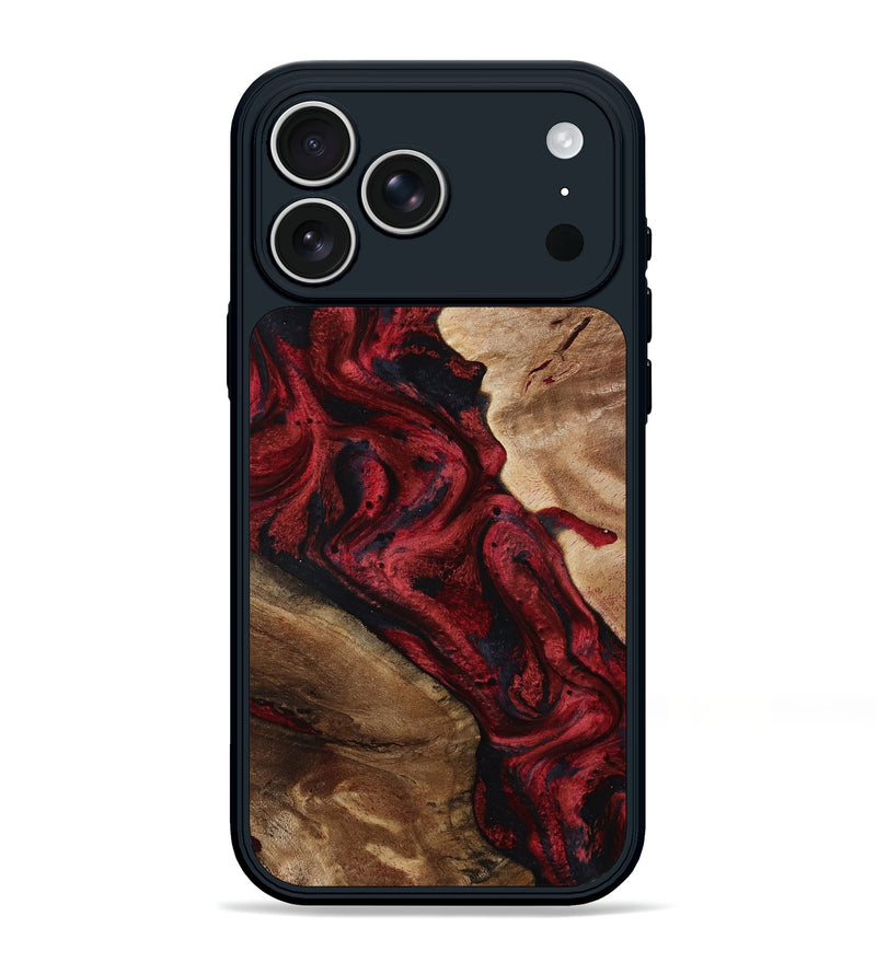 iPhone 17 Pro Max Wood Phone Case - Dortha (Red, 800010)