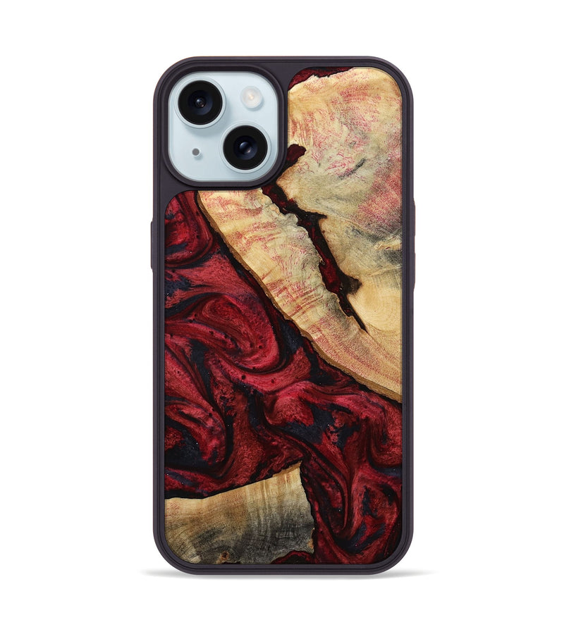 iPhone 15 Wood Phone Case - Oaklynn (Red, 800011)