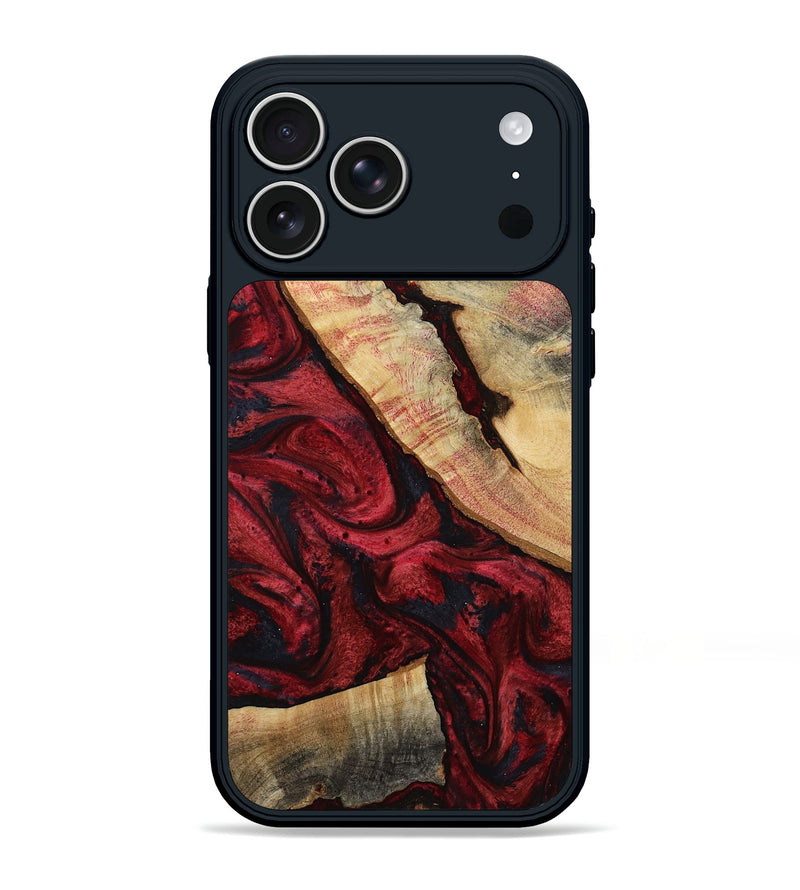 iPhone 17 Pro Max Wood Phone Case - Oaklynn (Red, 800011)