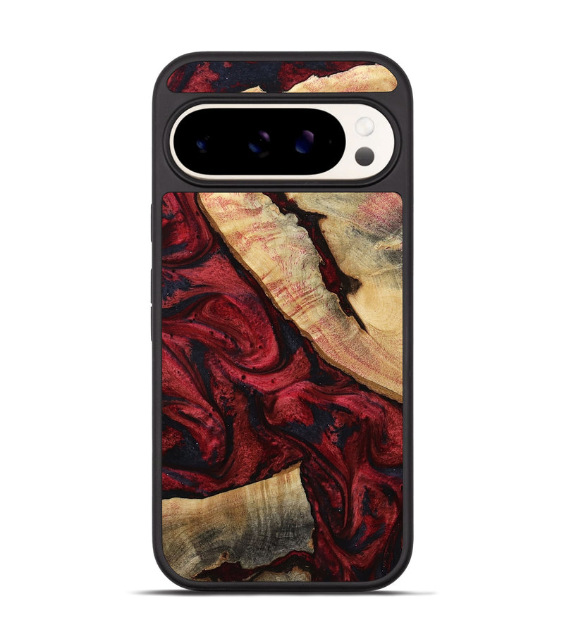 Pixel 9 Pro Wood Phone Case - Oaklynn (Red, 800011)