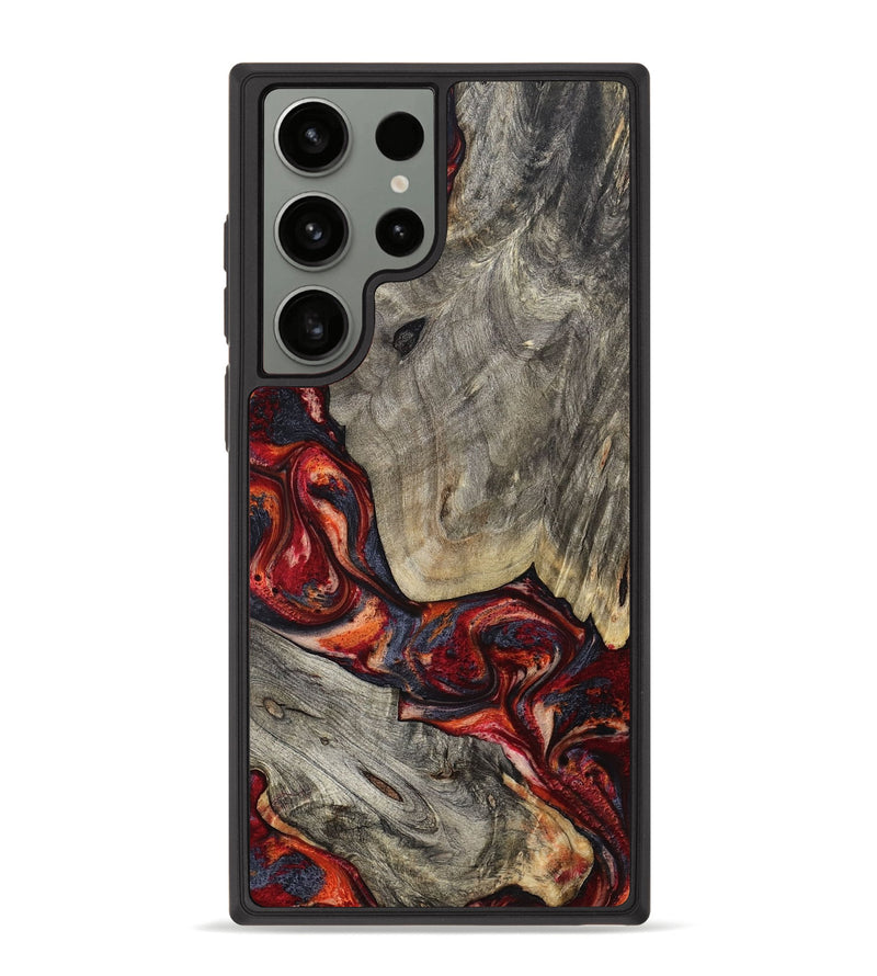 Galaxy S23 Ultra Wood Phone Case - Leatha (Red, 800015)