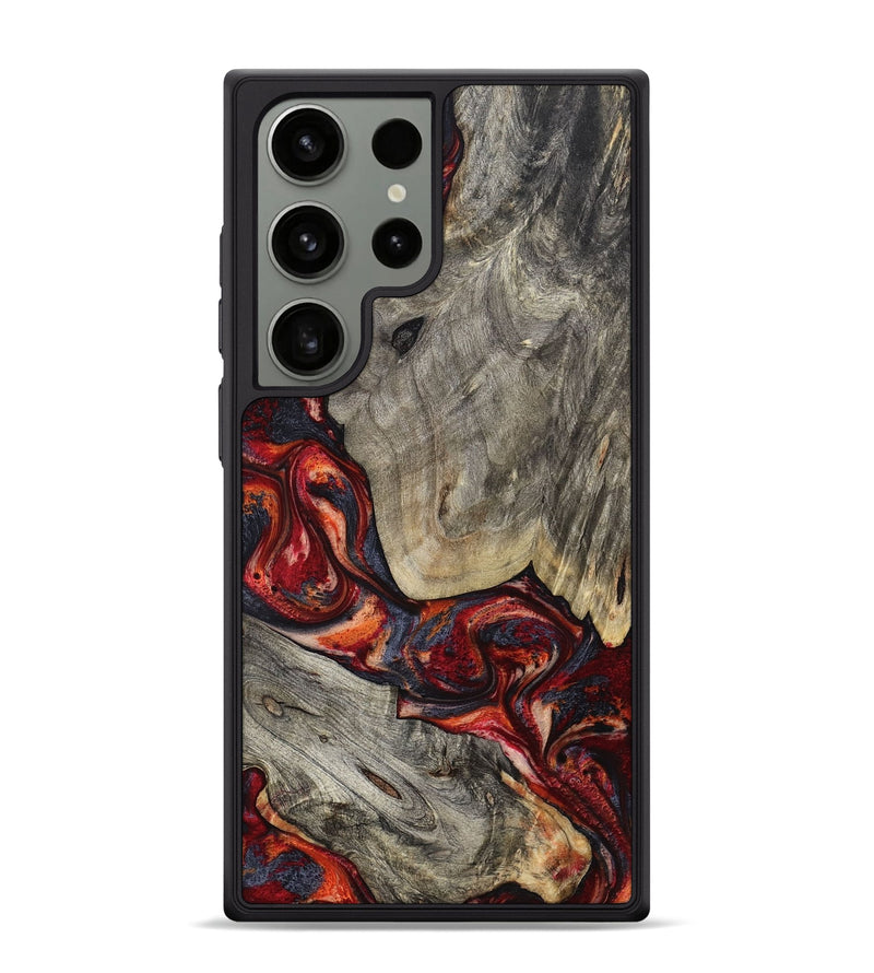 Galaxy S24 Ultra Wood Phone Case - Leatha (Red, 800015)