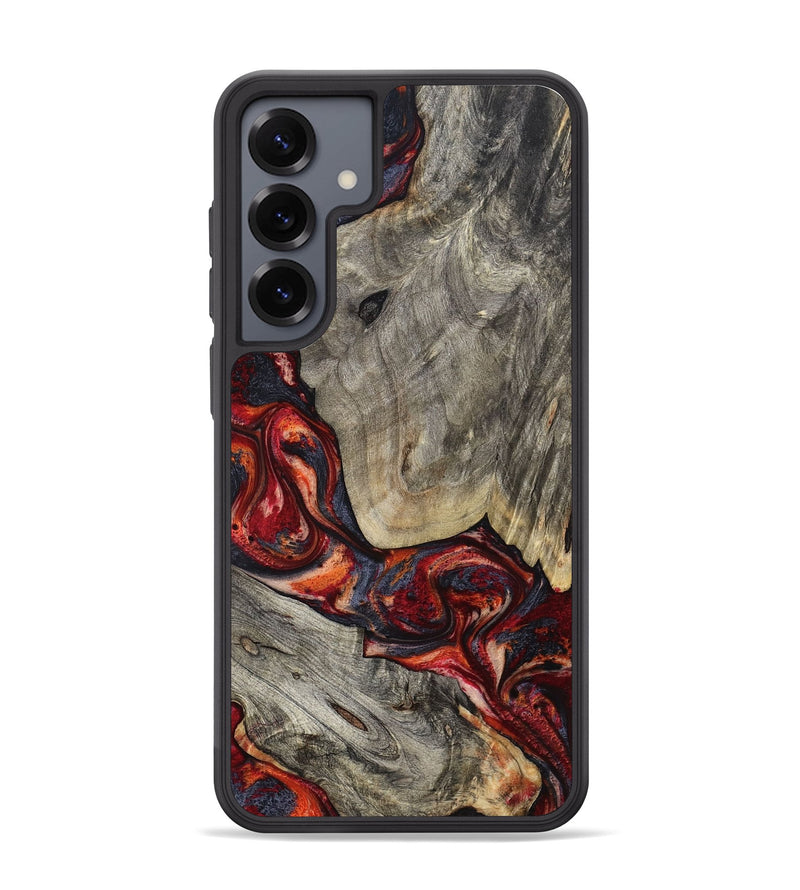 Galaxy S25 Plus Wood Phone Case - Leatha (Red, 800015)