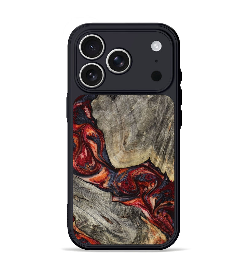 iPhone 17 Pro Wood Phone Case - Leatha (Red, 800015)