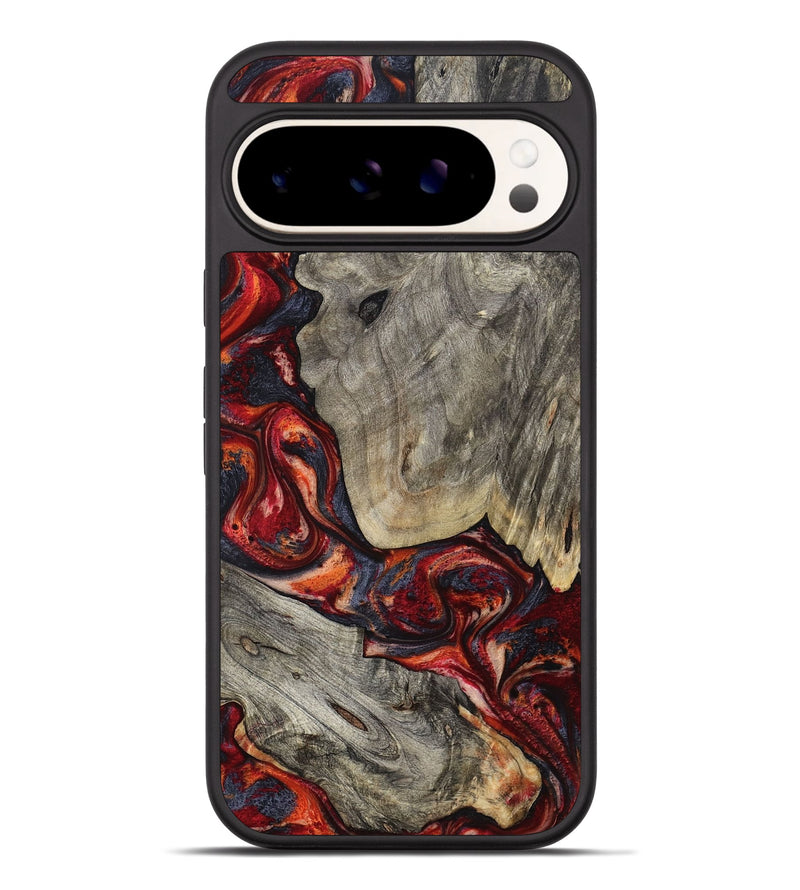 Pixel 9 Pro XL Wood Phone Case - Leatha (Red, 800015)