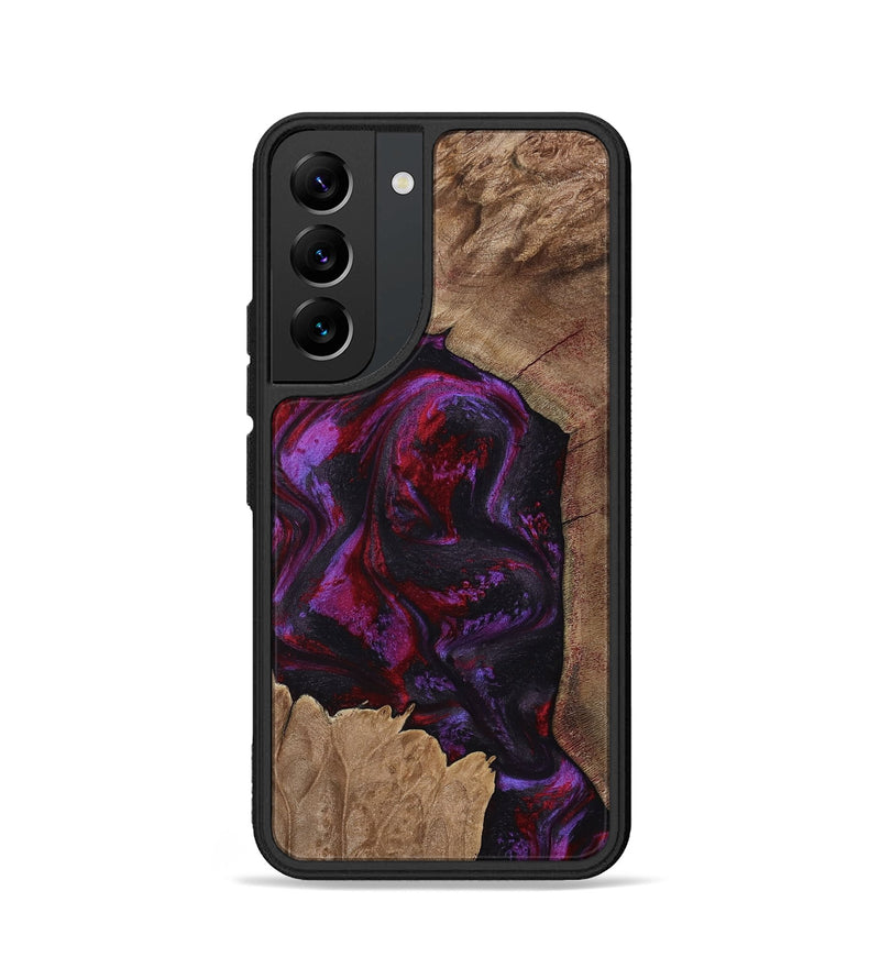 Galaxy S22 Wood Phone Case - Haylee (Red, 800016)