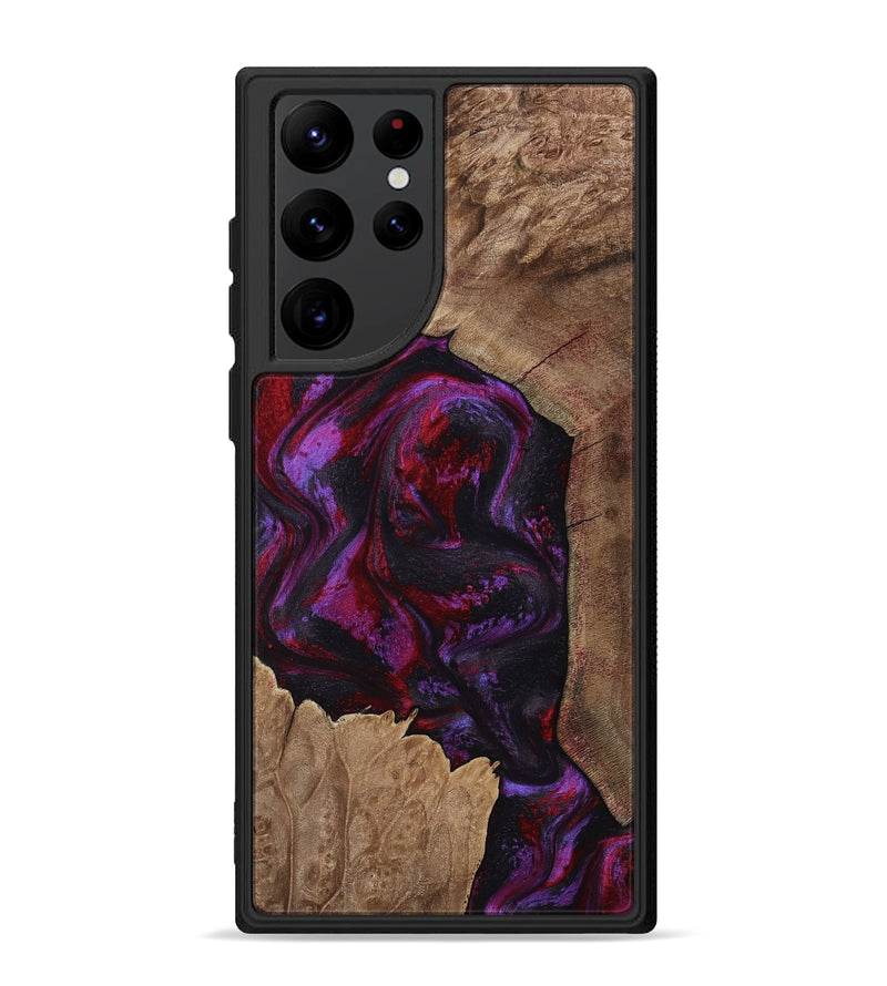 Galaxy S22 Ultra Wood Phone Case - Haylee (Red, 800016)