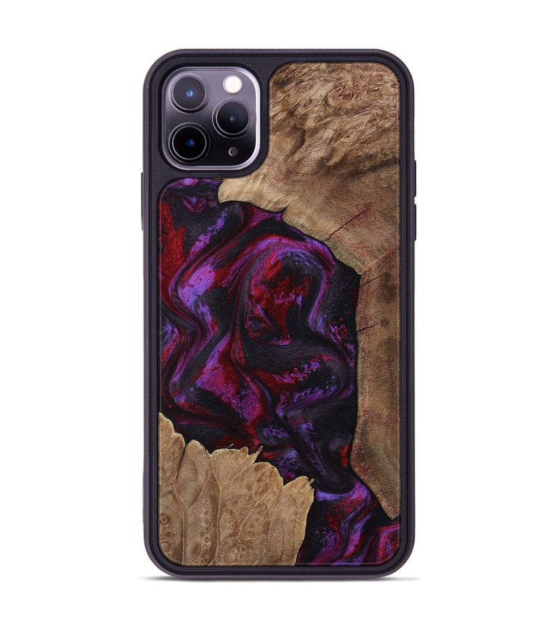 iPhone 11 Pro Max Wood Phone Case - Haylee (Red, 800016)