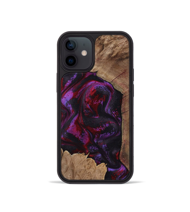 iPhone 12 mini Wood Phone Case - Haylee (Red, 800016)