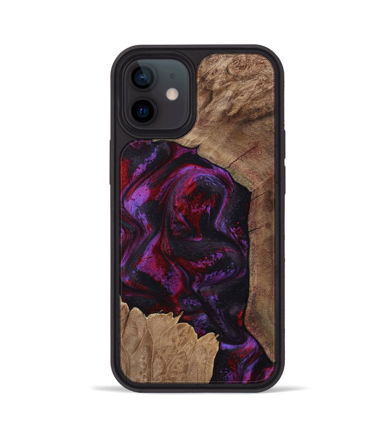 iPhone 12 Wood Phone Case - Haylee (Red, 800016)