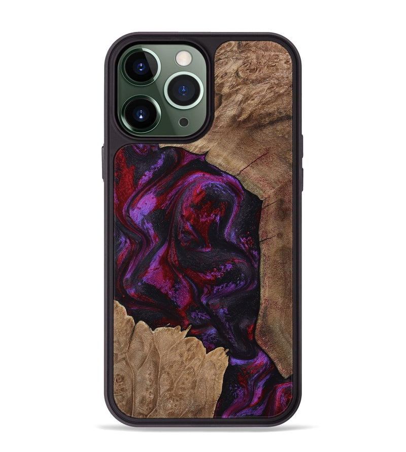 iPhone 13 Pro Max Wood Phone Case - Haylee (Red, 800016)