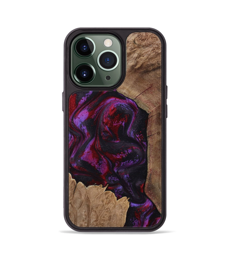 iPhone 13 Pro Wood Phone Case - Haylee (Red, 800016)