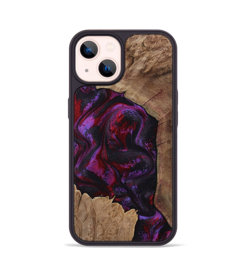 iPhone 14 Wood Phone Case - Haylee (Red, 800016)