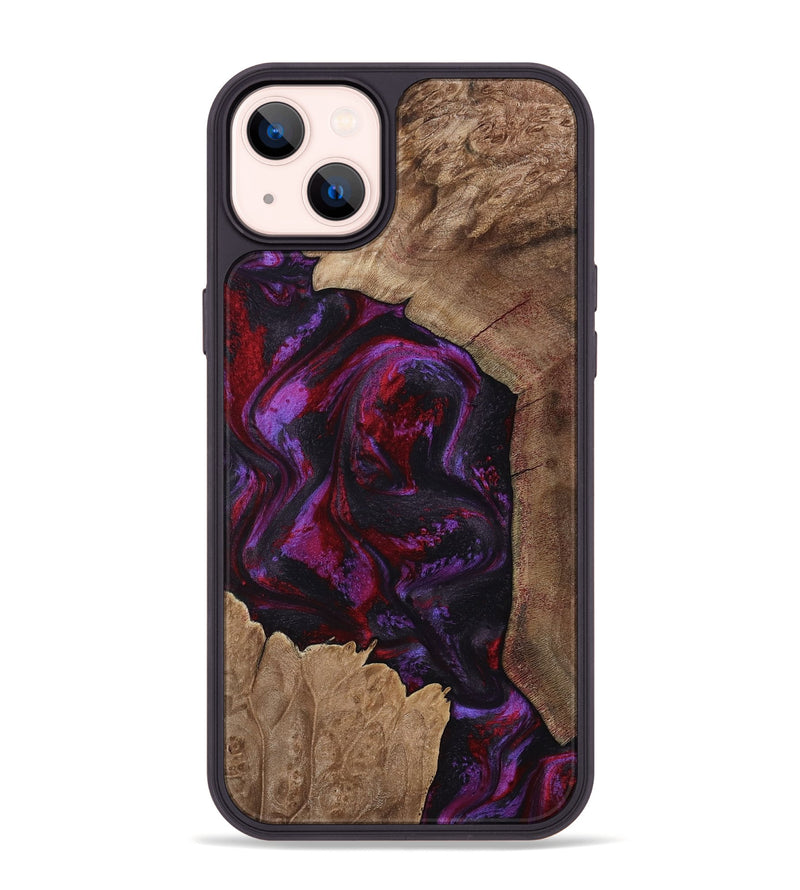 iPhone 14 Plus Wood Phone Case - Haylee (Red, 800016)