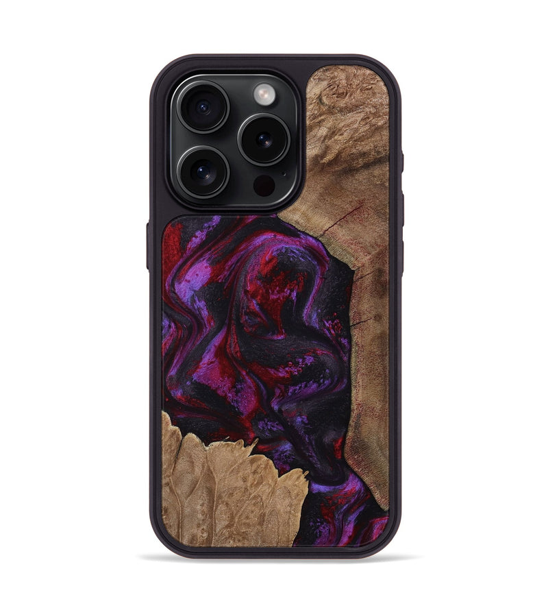 iPhone 15 Pro Wood Phone Case - Haylee (Red, 800016)