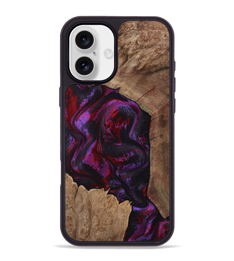 iPhone 16 Plus Wood Phone Case - Haylee (Red, 800016)