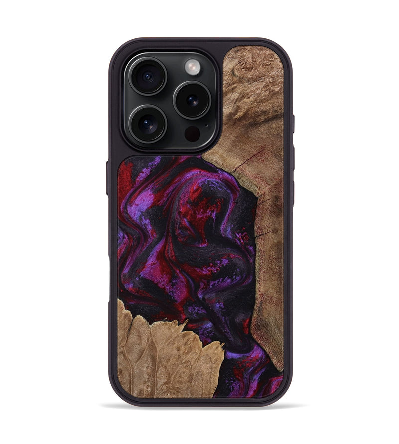 iPhone 16 Pro Wood Phone Case - Haylee (Red, 800016)