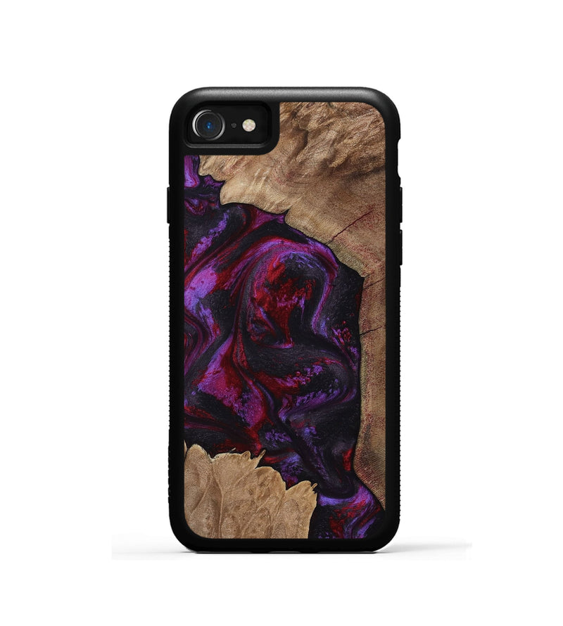 iPhone SE Wood Phone Case - Haylee (Red, 800016)