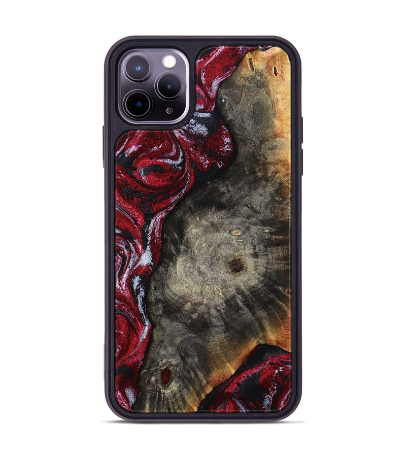 iPhone 11 Pro Max Wood Phone Case - Jax (Red, 800017)
