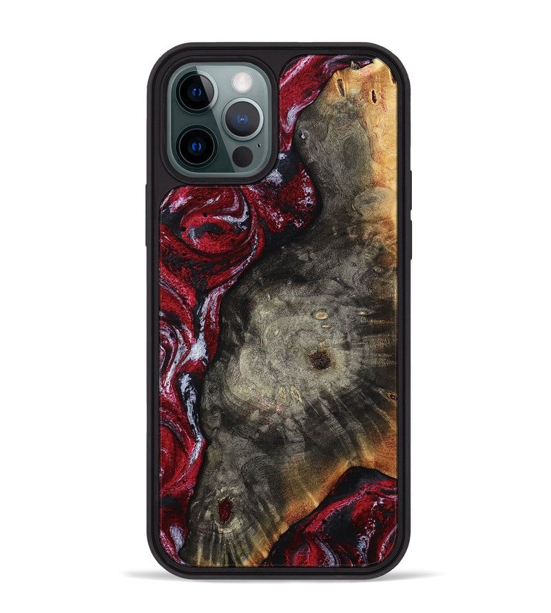 iPhone 12 Pro Max Wood Phone Case - Jax (Red, 800017)