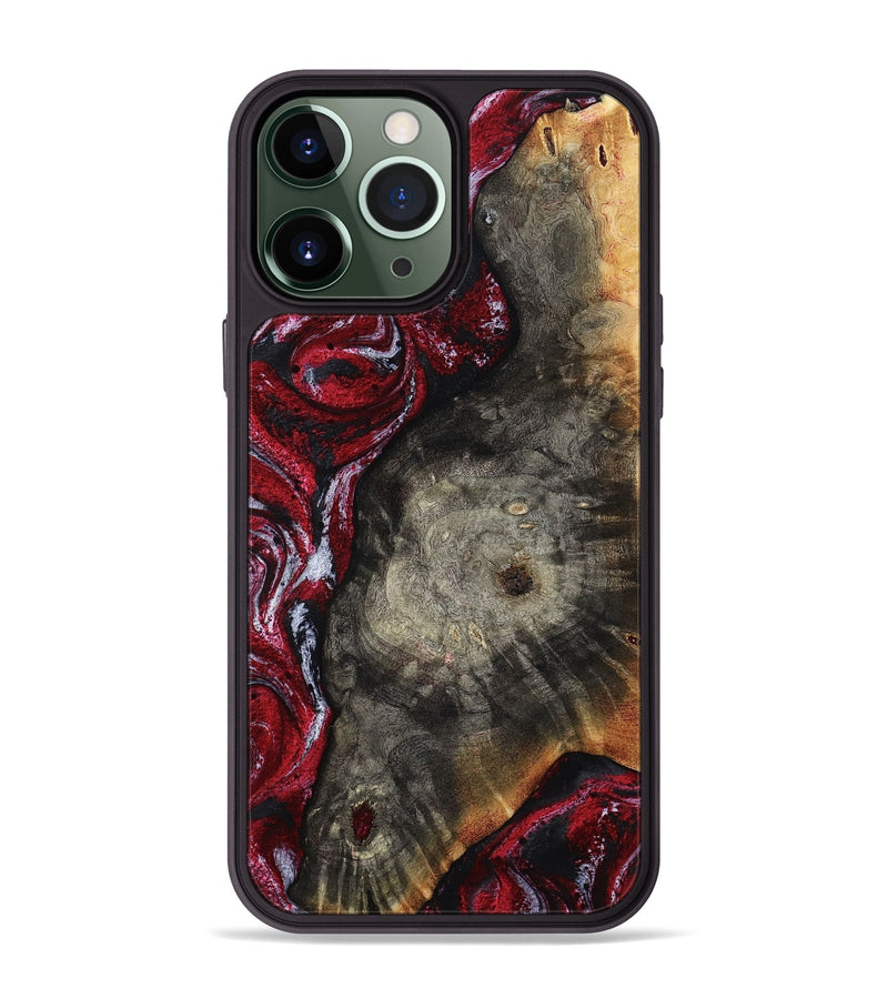 iPhone 13 Pro Max Wood Phone Case - Jax (Red, 800017)