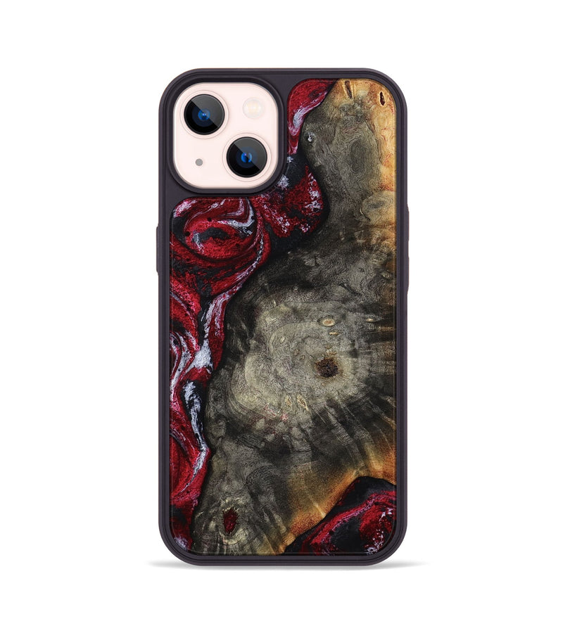 iPhone 14 Wood Phone Case - Jax (Red, 800017)