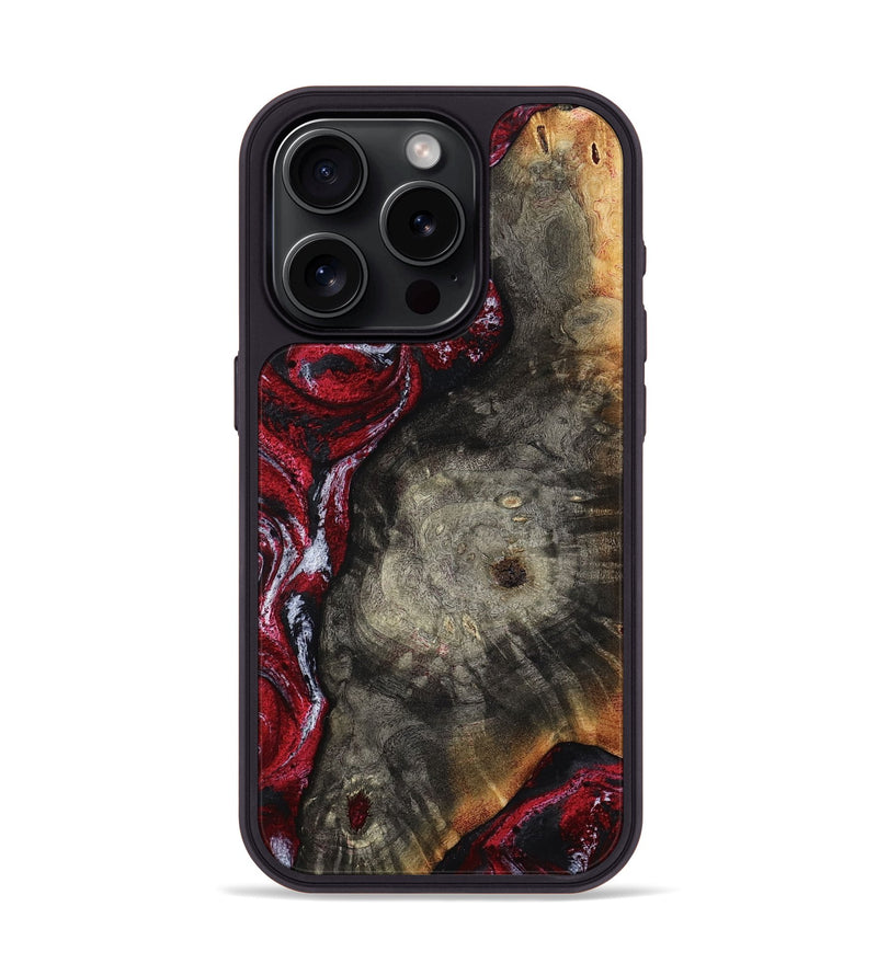 iPhone 15 Pro Wood Phone Case - Jax (Red, 800017)