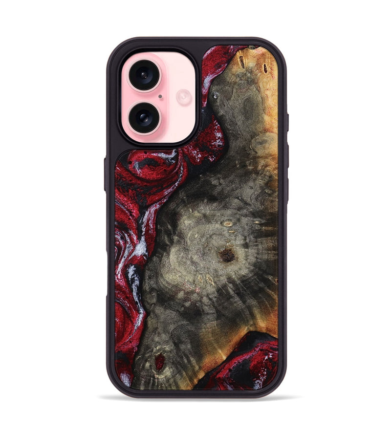 iPhone 16 Wood Phone Case - Jax (Red, 800017)