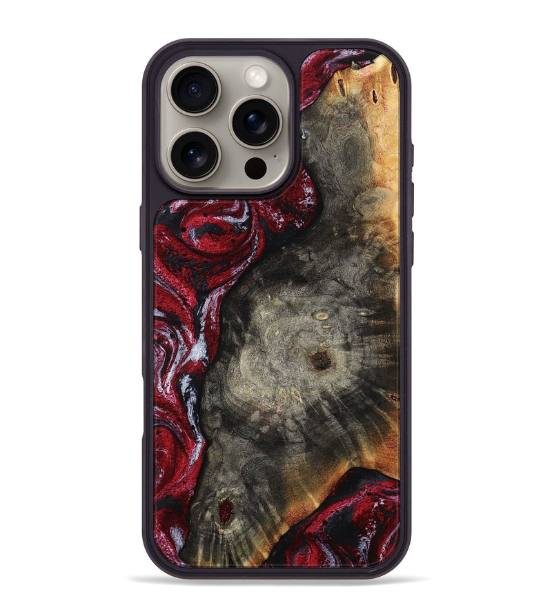 iPhone 16 Pro Max Wood Phone Case - Jax (Red, 800017)