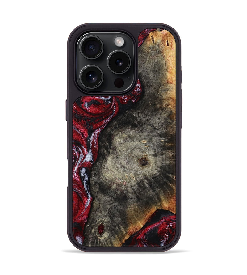 iPhone 16 Pro Wood Phone Case - Jax (Red, 800017)