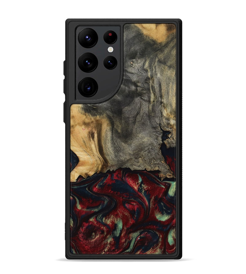 Galaxy S22 Ultra Wood Phone Case - Willa (Red, 800018)