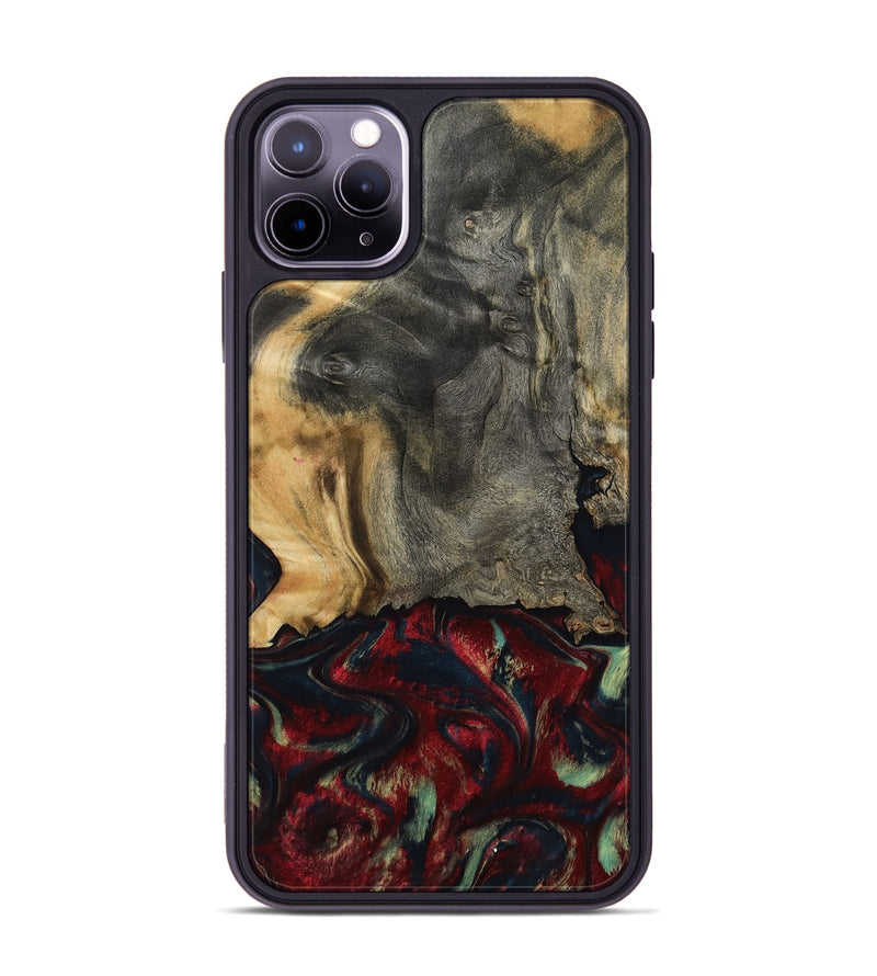 iPhone 11 Pro Max Wood Phone Case - Willa (Red, 800018)
