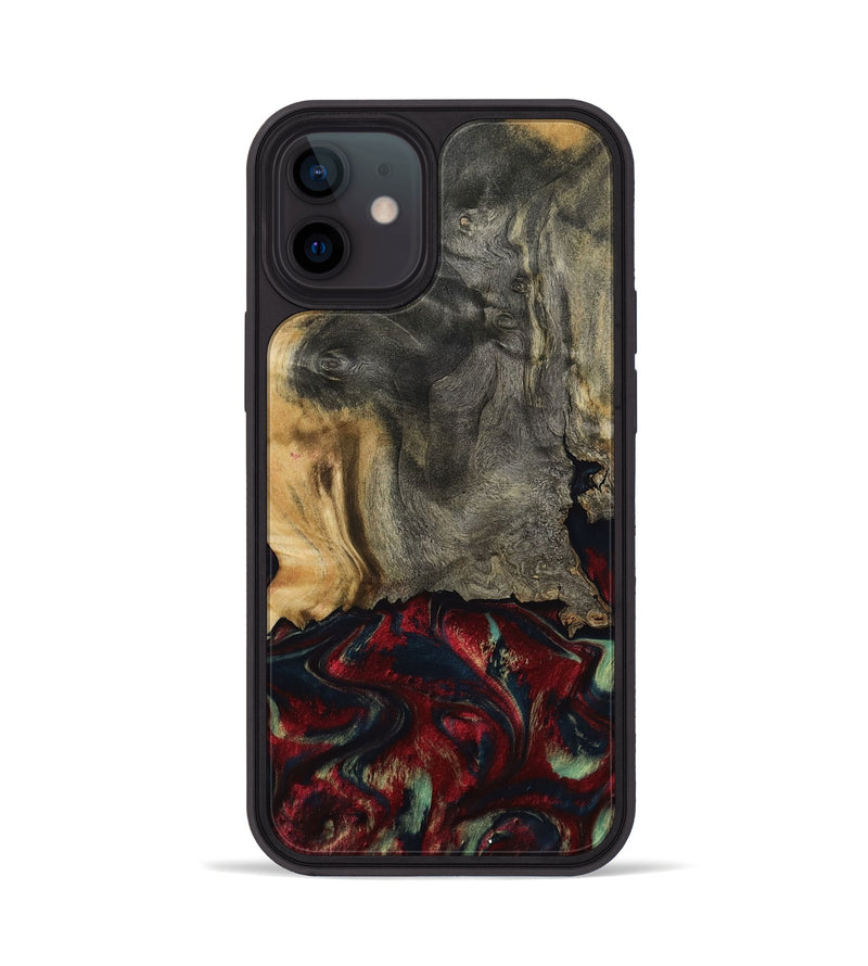 iPhone 12 Wood Phone Case - Willa (Red, 800018)