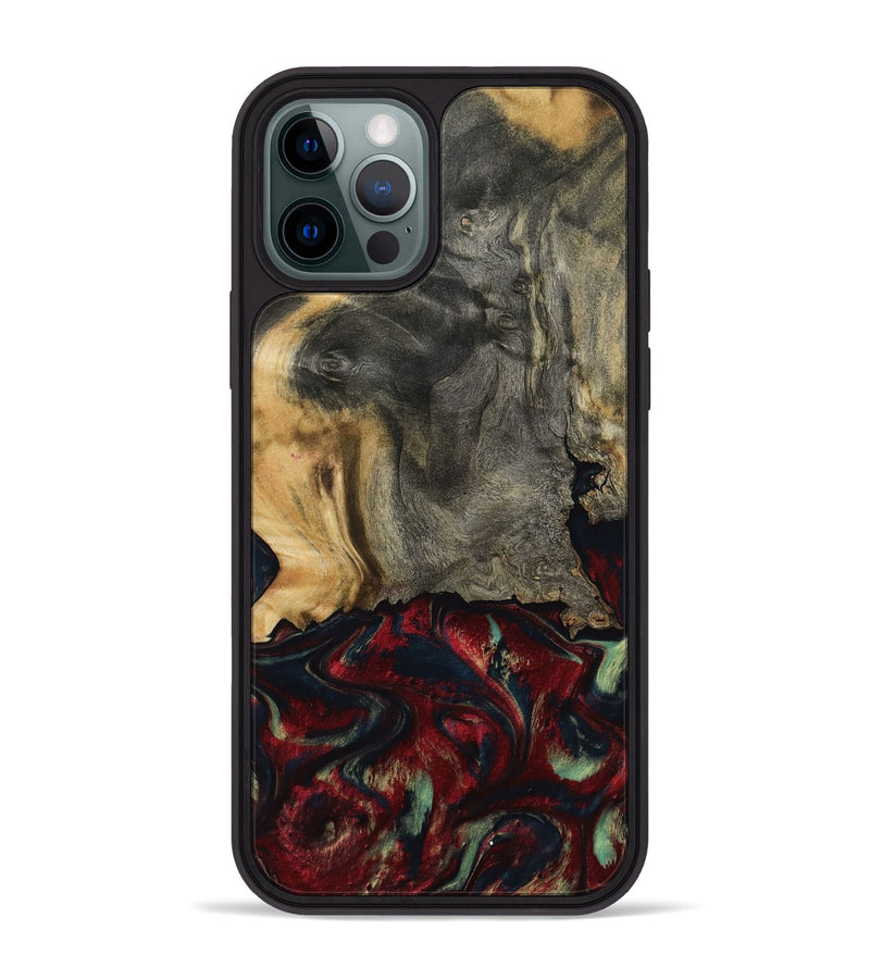 iPhone 12 Pro Max Wood Phone Case - Willa (Red, 800018)