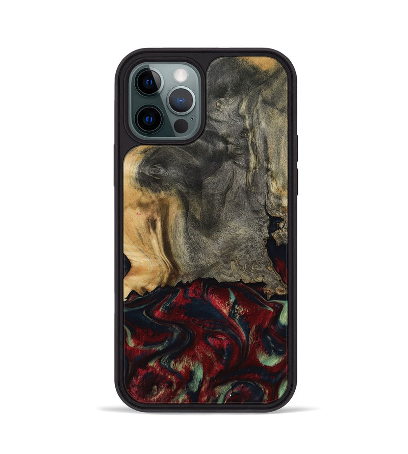 iPhone 12 Pro Wood Phone Case - Willa (Red, 800018)