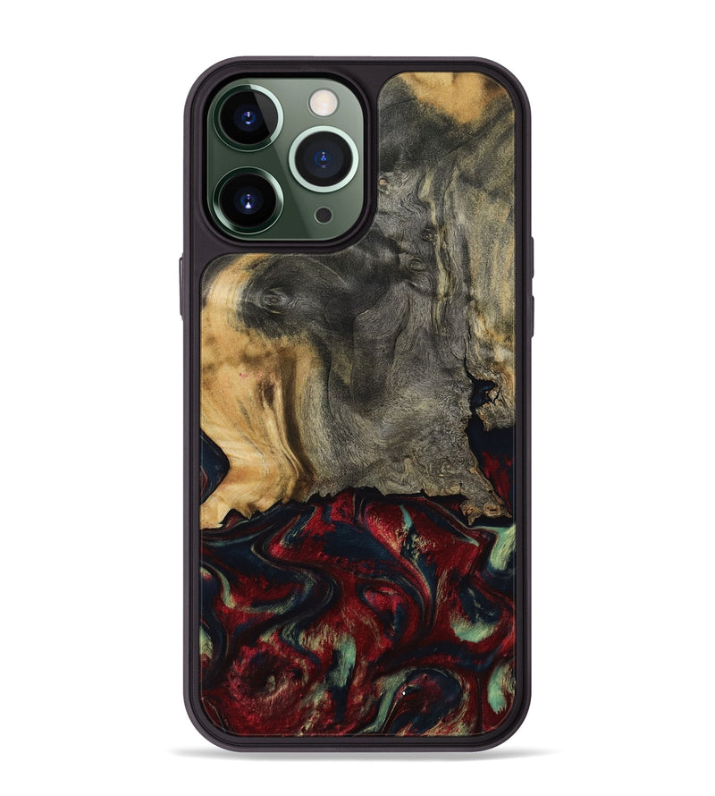 iPhone 13 Pro Max Wood Phone Case - Willa (Red, 800018)