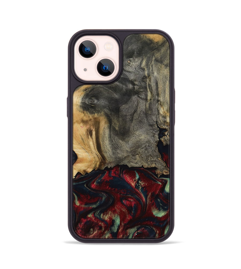 iPhone 14 Wood Phone Case - Willa (Red, 800018)