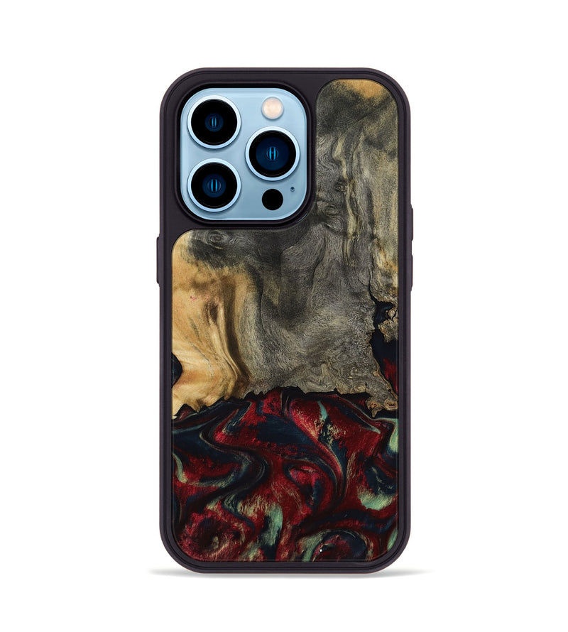 iPhone 14 Pro Wood Phone Case - Willa (Red, 800018)