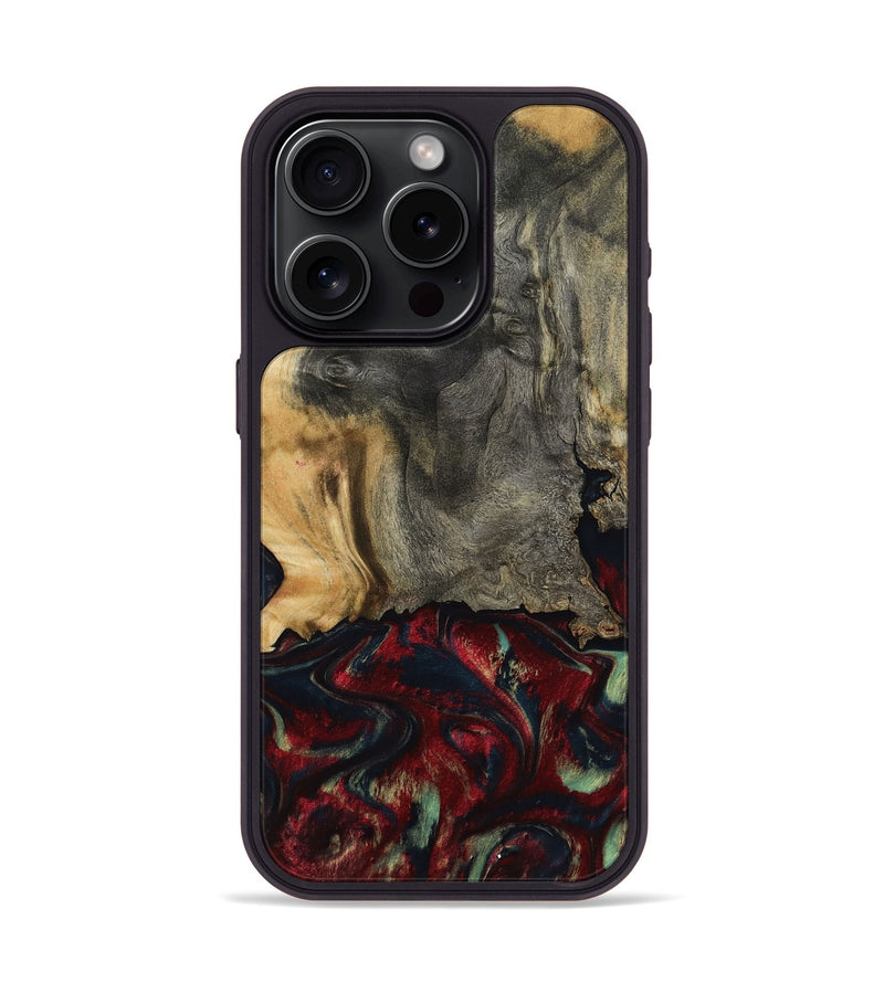 iPhone 15 Pro Wood Phone Case - Willa (Red, 800018)