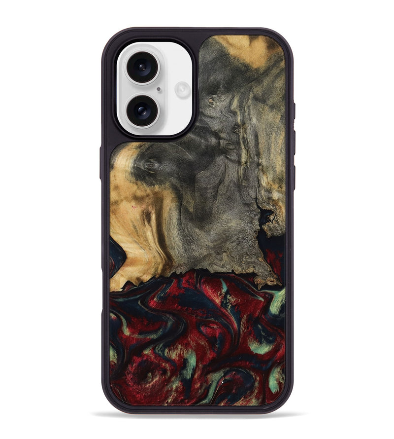 iPhone 16 Plus Wood Phone Case - Willa (Red, 800018)