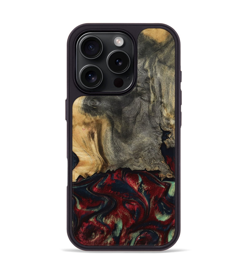 iPhone 16 Pro Wood Phone Case - Willa (Red, 800018)