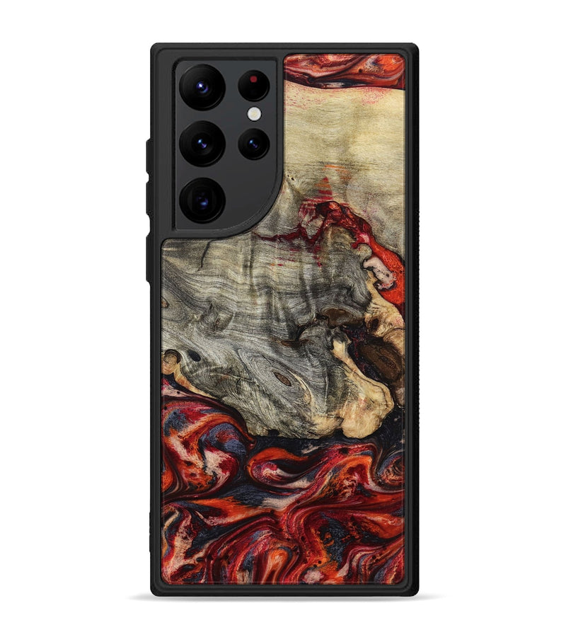 Galaxy S22 Ultra Wood Phone Case - Suellen (Red, 800019)