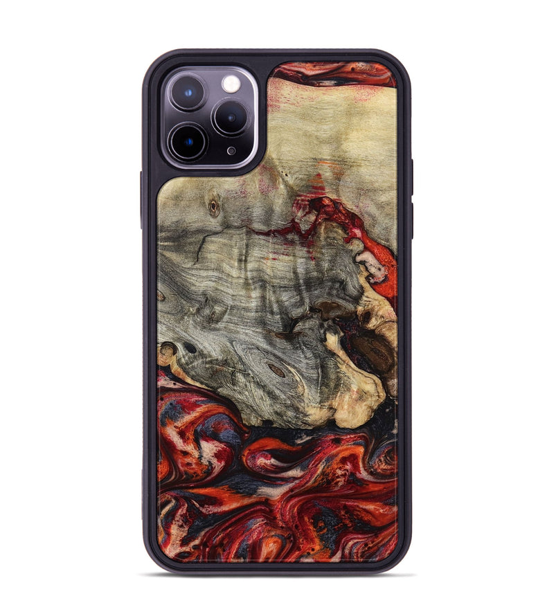 iPhone 11 Pro Max Wood Phone Case - Suellen (Red, 800019)
