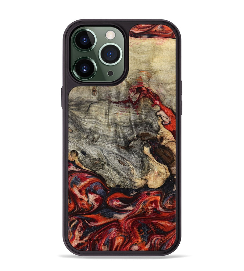 iPhone 13 Pro Max Wood Phone Case - Suellen (Red, 800019)