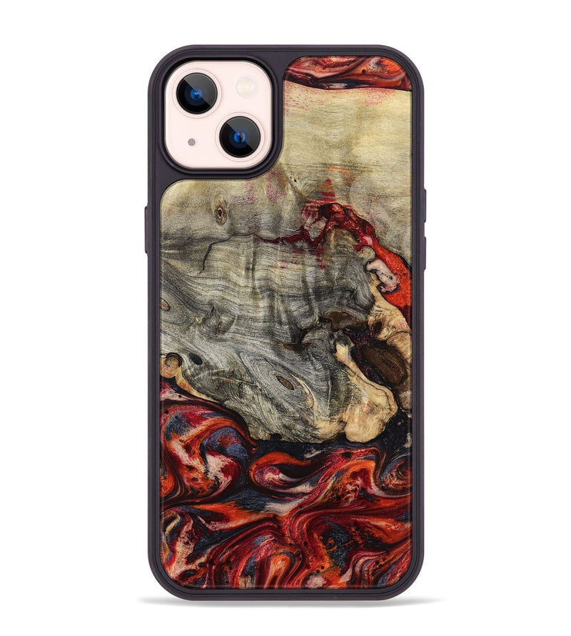 iPhone 14 Plus Wood Phone Case - Suellen (Red, 800019)